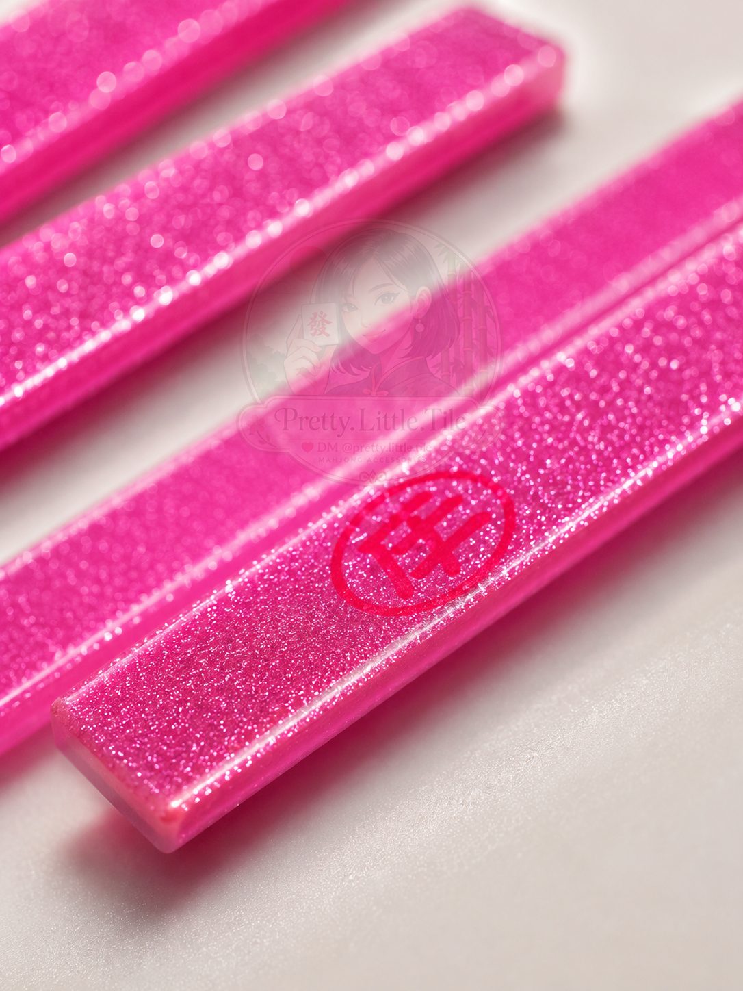 Shades of purple — Pink Glitter Ruler